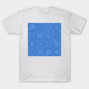 Light Blue Talavera Tile Pattern by Akbaly T-Shirt